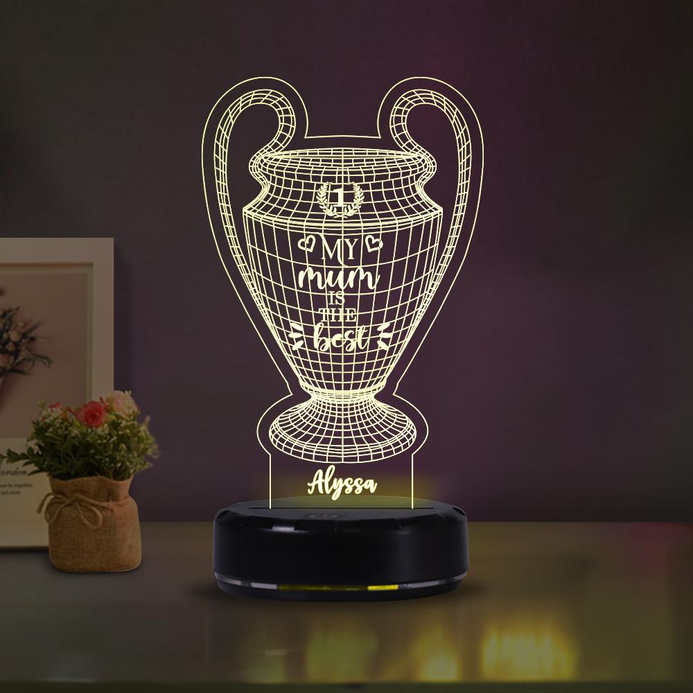 Custom Name Trophy Acrylic Night Light