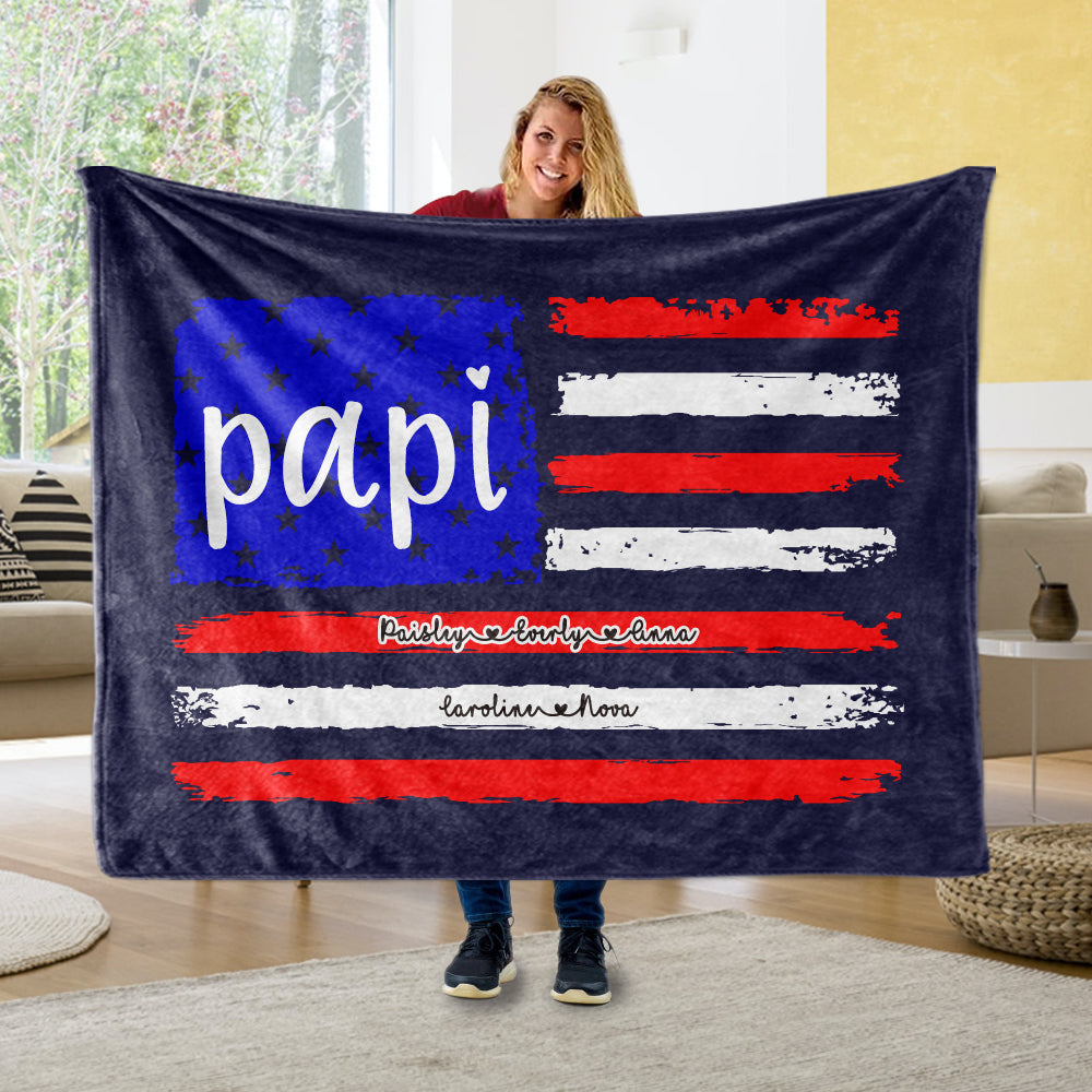 Personalized Fleece Blanket with Title & Kids' Names