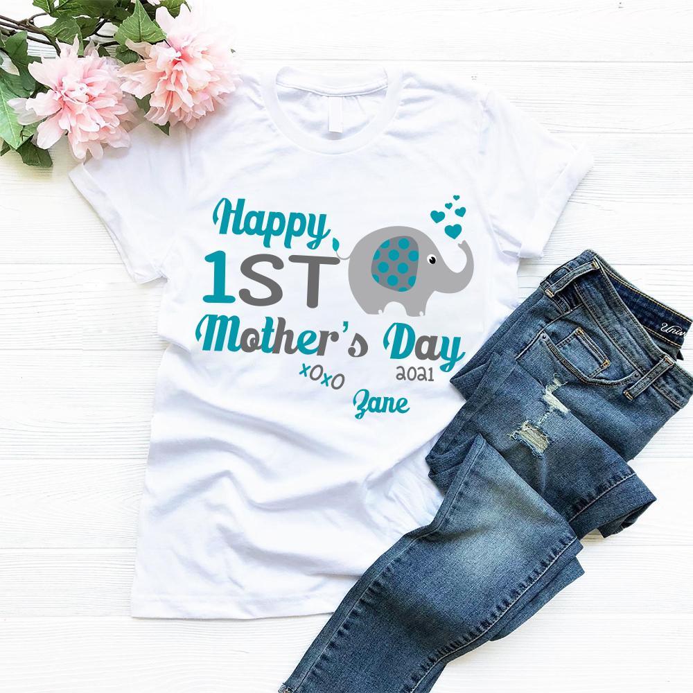 Personalized Mother's Day T-Shirt01 - Elephant