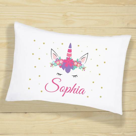 Custom Name Unicorn Pillow Christmas for kids - Made in USA!