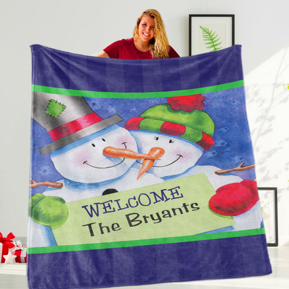 Custom CHRISTMAS BLANKET with Name