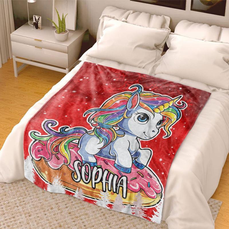 Custom UNICORN Name Blankets IX