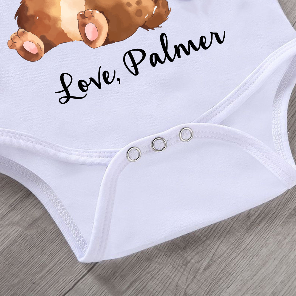 Custom Two Bears Mother's Day Baby Onesie
