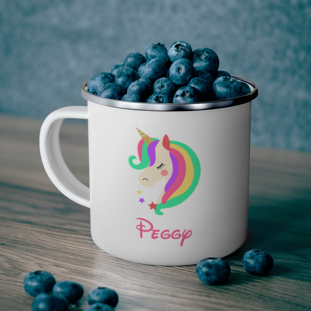 Custom Name Unicorn Enamel Campfire Mug Ⅳ