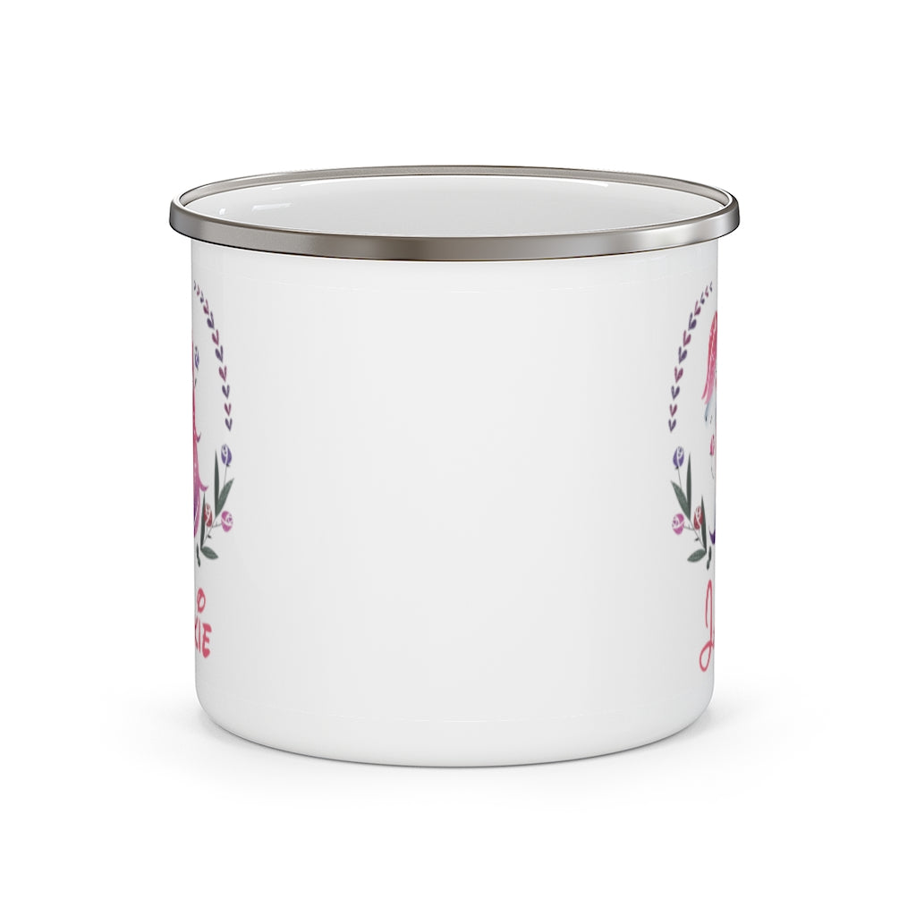 Custom Name Unicorn Enamel Campfire Mug Ⅴ
