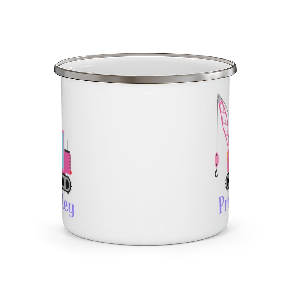 Custom Name Truck Children's Enamel Campfire Mug XIII