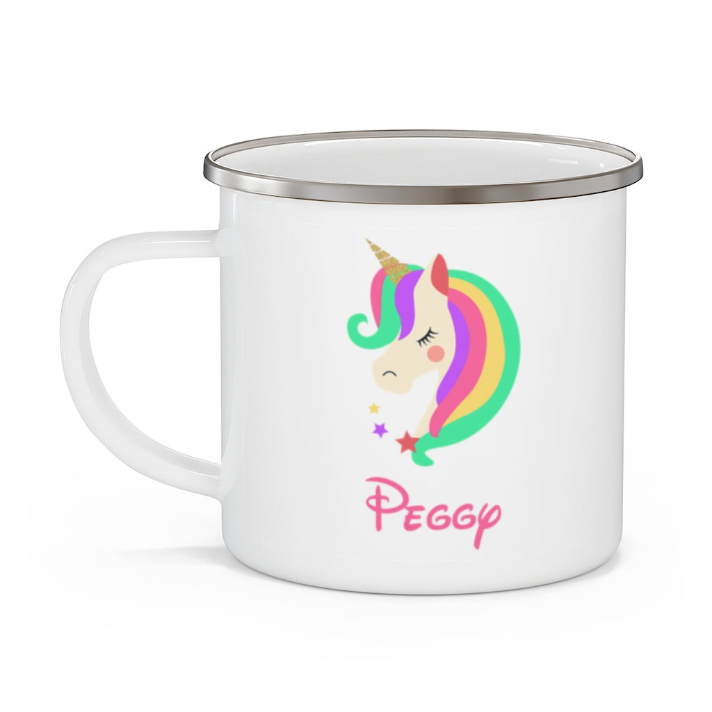 Custom Name Unicorn Enamel Campfire Mug Ⅳ
