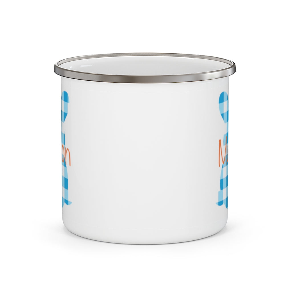 Custom Name Rabbit Easter Children's Enamel Campfire Mug IV