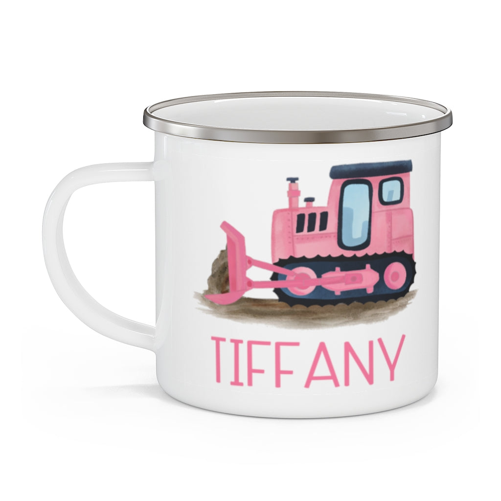 Custom Name Truck Children's Enamel Campfire Mug XIX