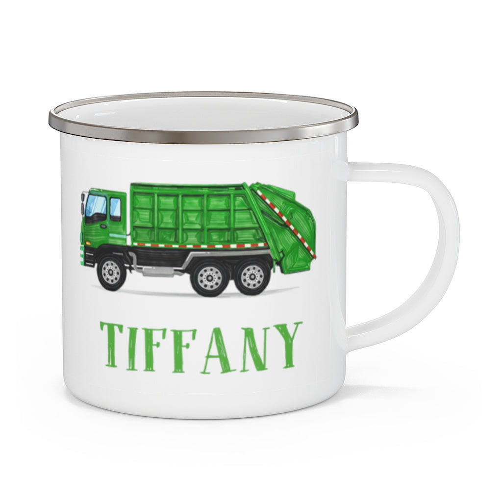 Custom Name Truck Children's Enamel Campfire Mug XXVIII