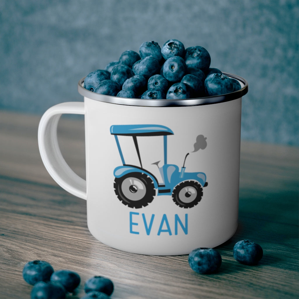 Custom Name Truck Children's Enamel Campfire Mug XXIII