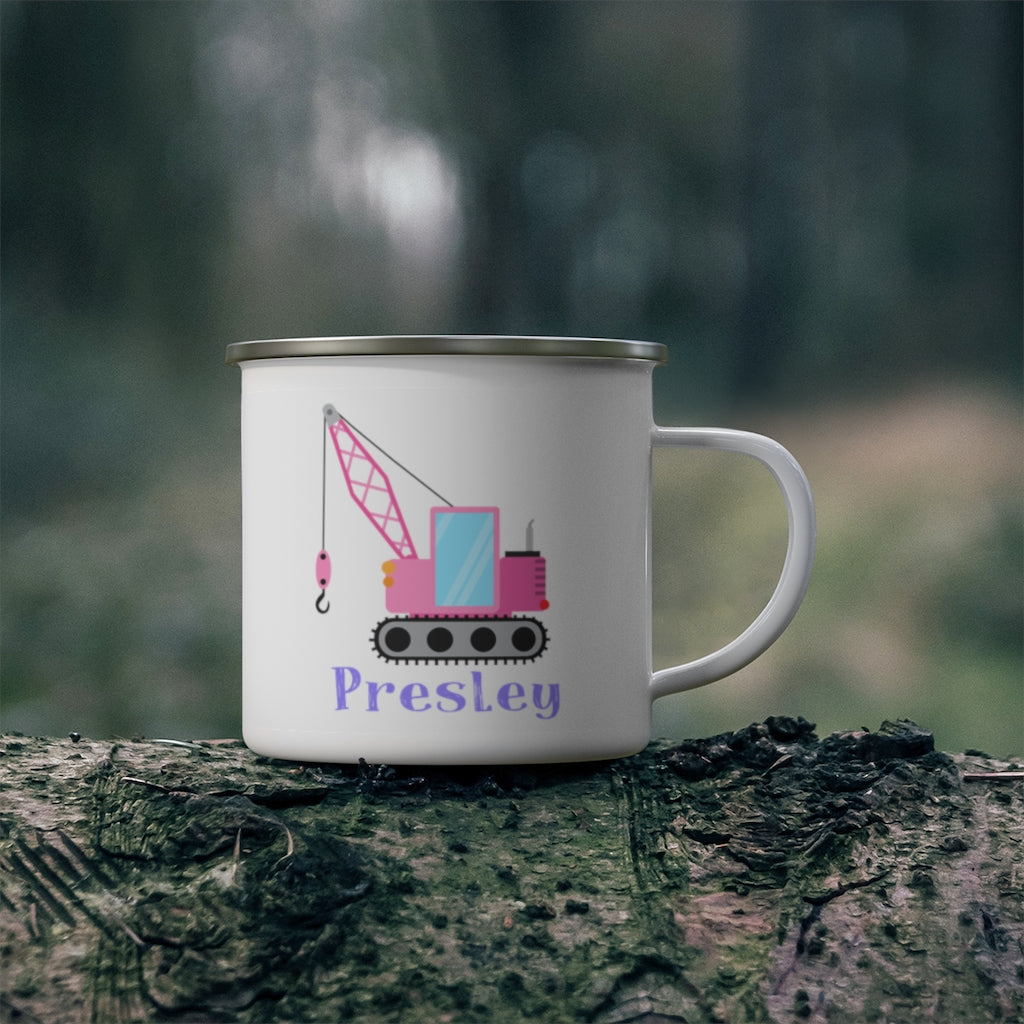 Custom Name Truck Children's Enamel Campfire Mug XIII