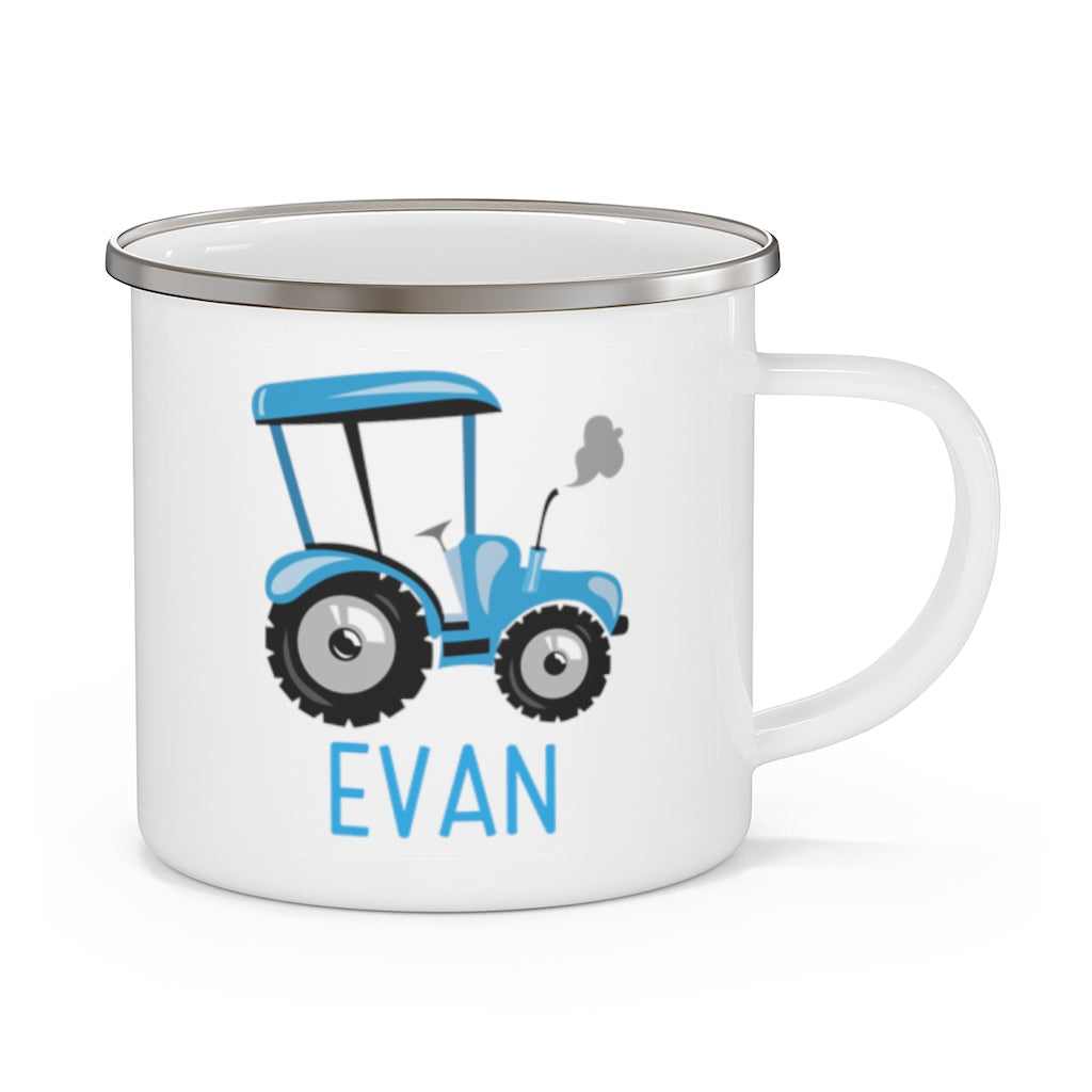 Custom Name Truck Children's Enamel Campfire Mug XXIII