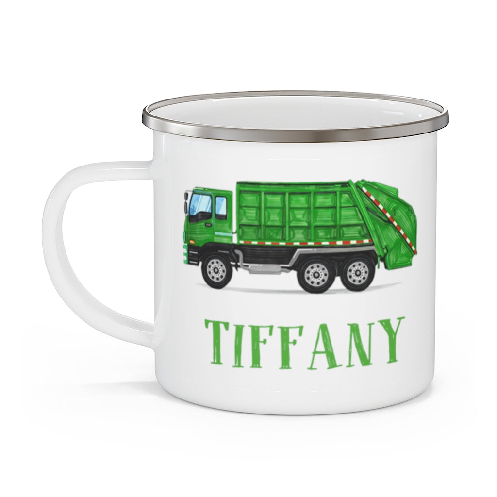 Custom Name Truck Children's Enamel Campfire Mug XXVIII