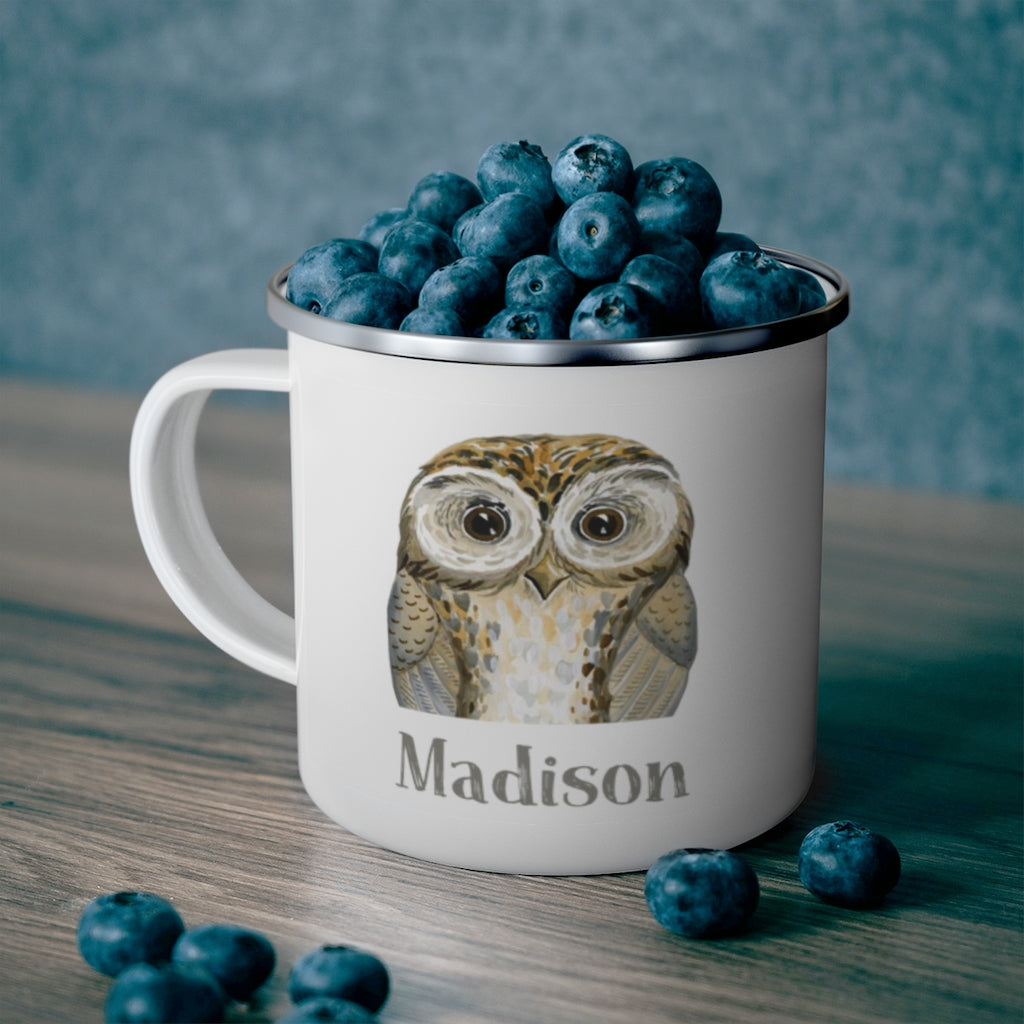Custom Name Woodland Enamel Campfire Mug Ⅳ