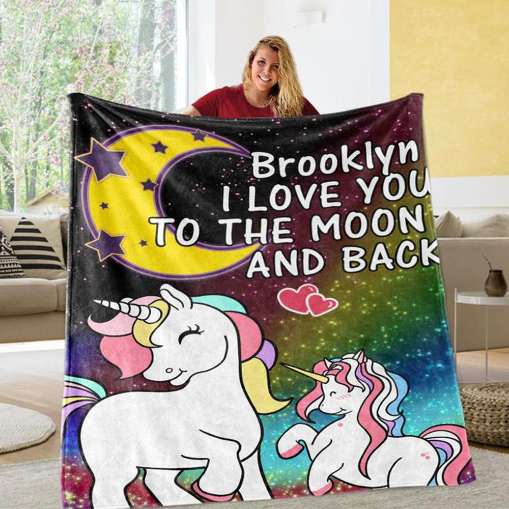 Custom Baby Name Blanket, Personalized Baby Blankets, Baby Shower Gift, Baby Name Blanket, Baby Girl Blanket, Velveteen Plush Blanket, Baby Unicorn Blanket