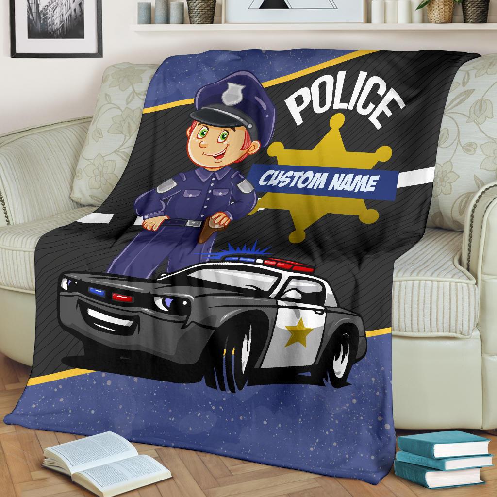 Custom Name Fleece Cartoon Blanket II05 - Truck