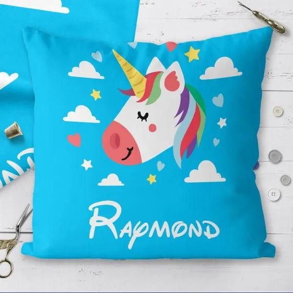 Custom Baby Girl Unicorn Name Pillow, Personalized Baby Girl Lovey Pillow, Custom Baby Girl Pillow, Personalized Baby Girl Unicorn Pillow