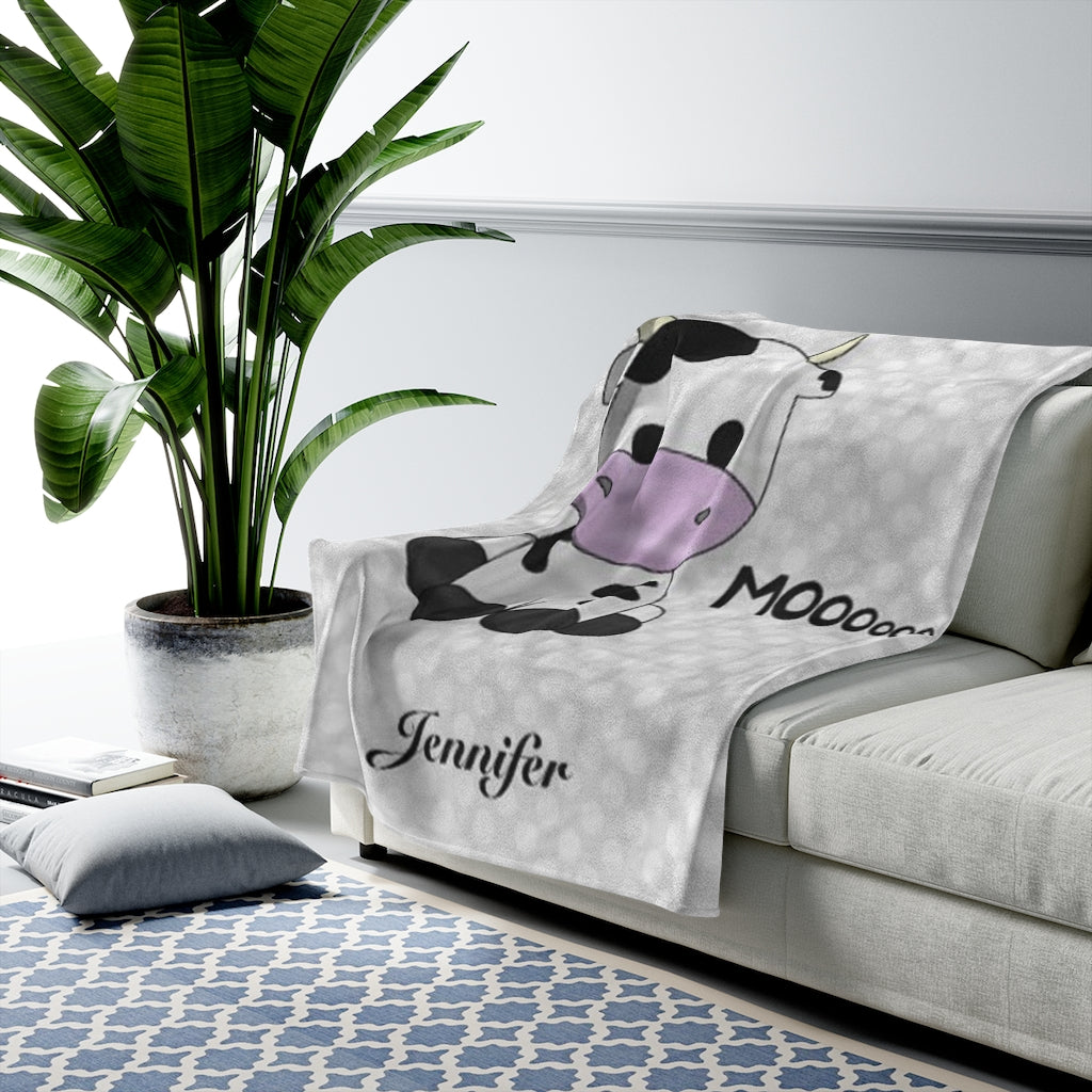 Custom Animal Boy and Girl Name Blanket