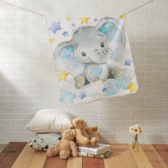 Personalized Elephant Blanket With Name IV05