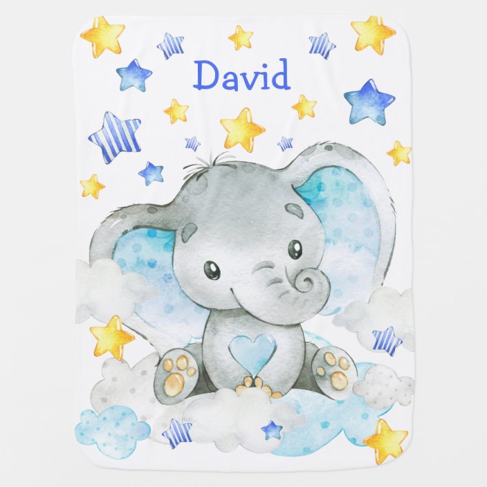 Personalized Elephant Blanket With Name IV05